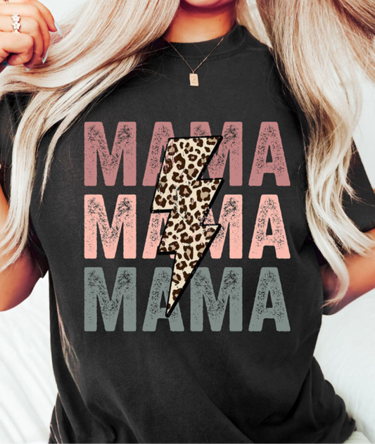 Black MAMA Bolt T shirt