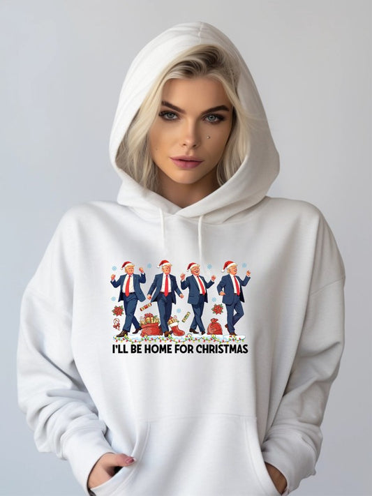 I'll be Home For Christmas Dancing Graphic Hoodie