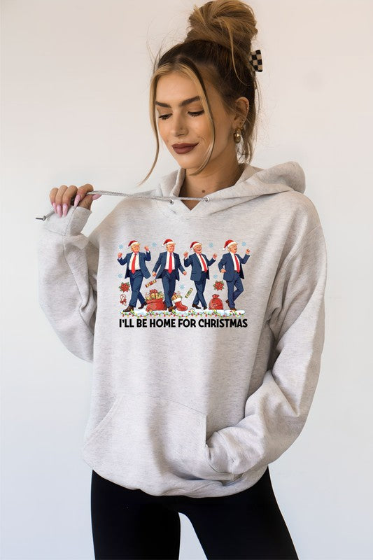 I'll be Home For Christmas Dancing Graphic Hoodie